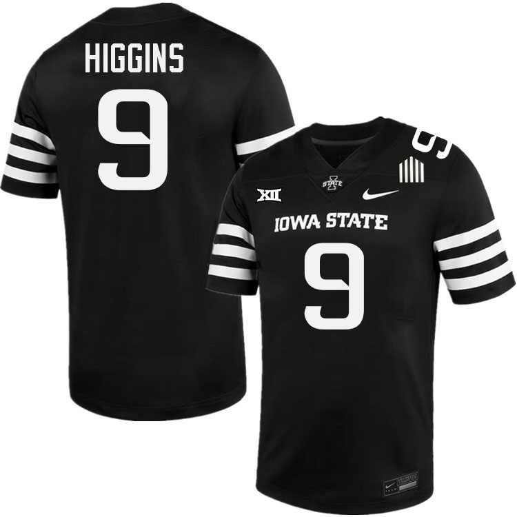 Jayden Higgins Jersey,Iowa State Cyclones #9 Jayden Higgins College Jersey Youth-Black